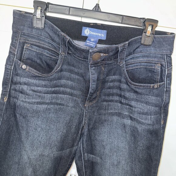 Democracy Jeans Womens Size 10 Blue Dark wash Skinny ankle Ab Technology - Picture 2 of 12